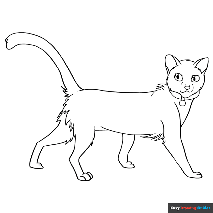 Firestar from warrior cats coloring page easy drawing guides