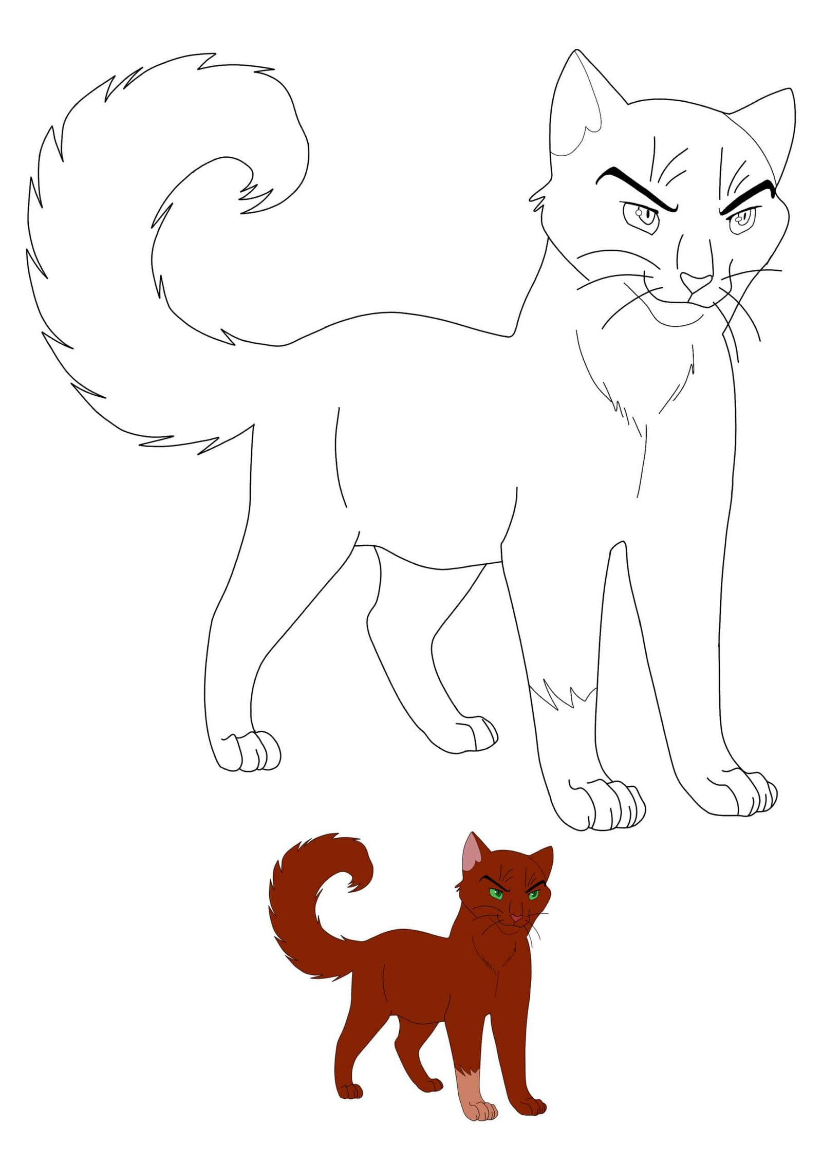 Cat warriors kitten leafpool coloring pages