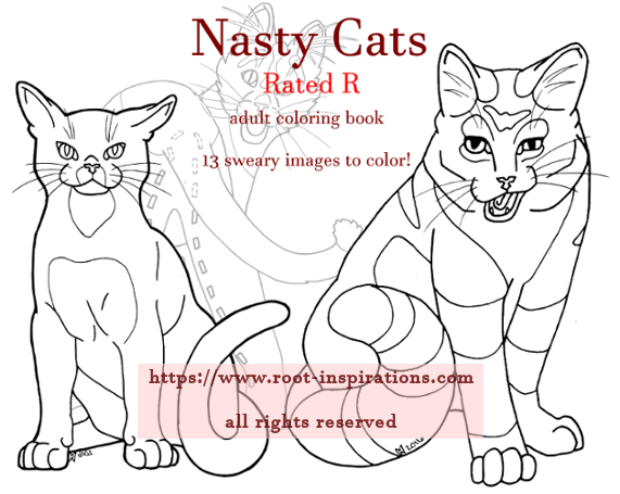 Cats adult coloring book rated r for nasty language