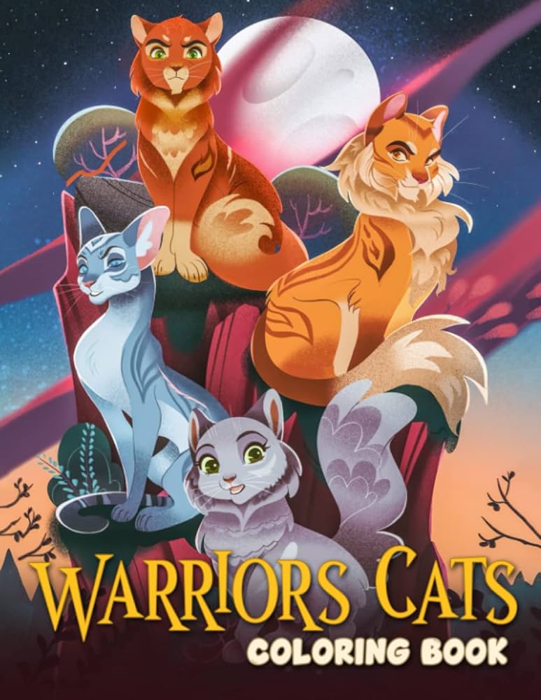 Warriors cats coloring book for kids ages