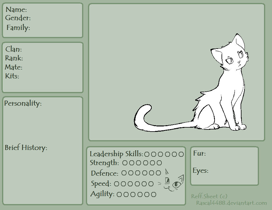 Warrior cat ref sheet all members must use by may on