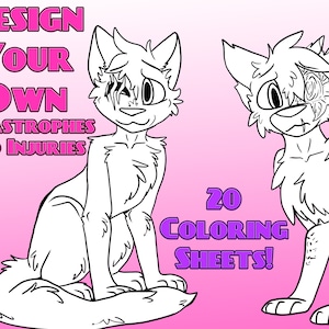 Design your own catastrophes and injuries downloadable coloring sheets