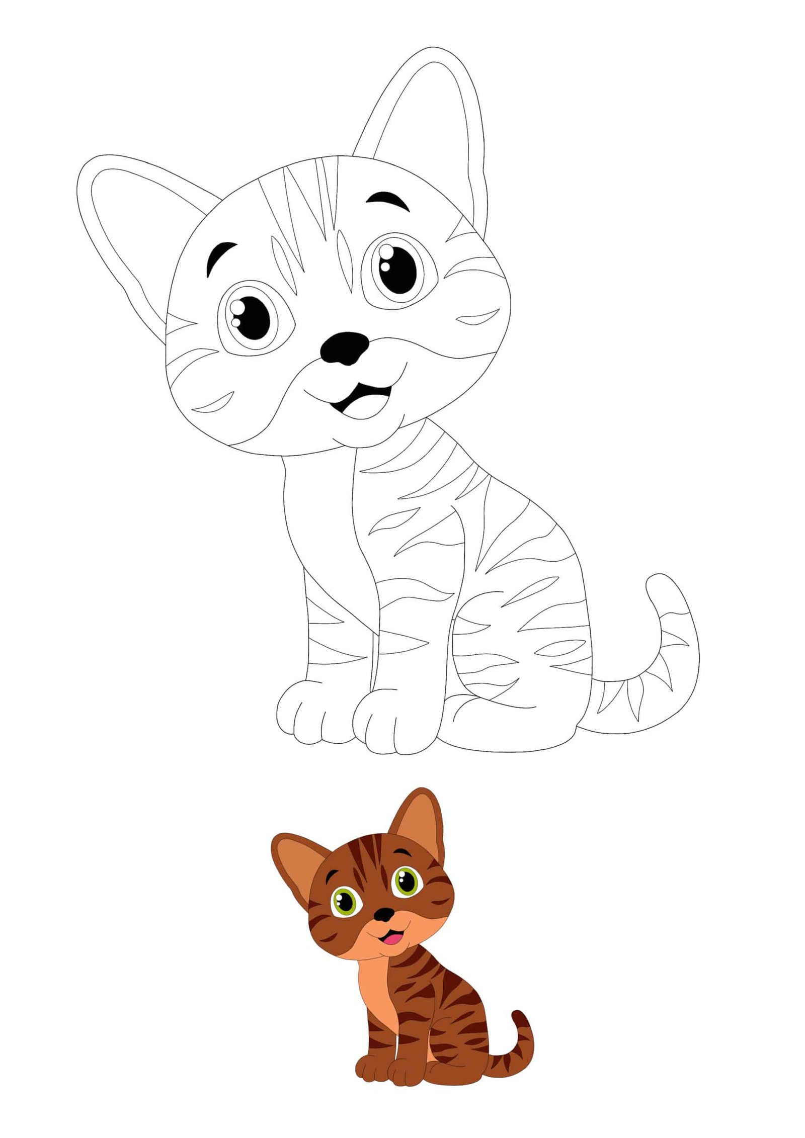 Baby cat coloring pages