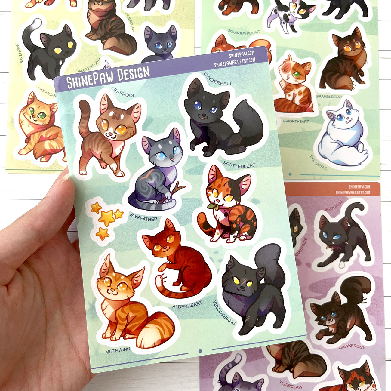 Warrior cats sticker sheet