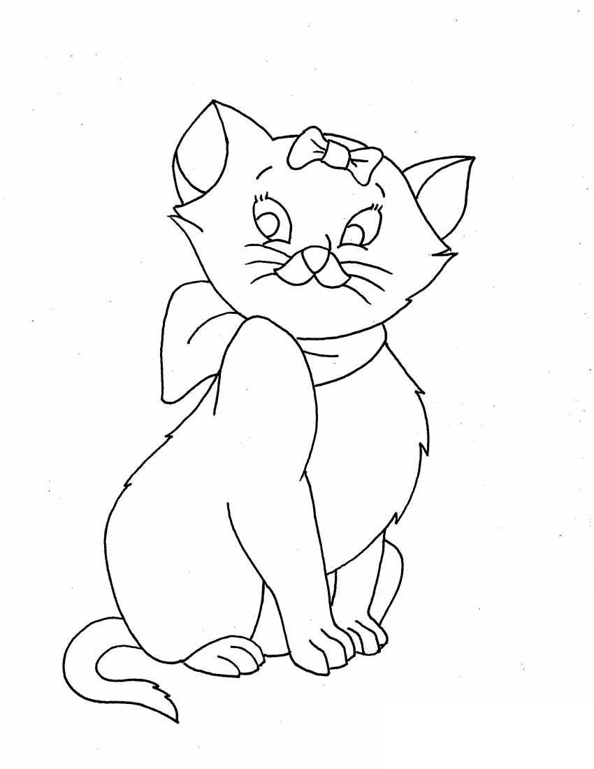 Free printable cat coloring pages for kids