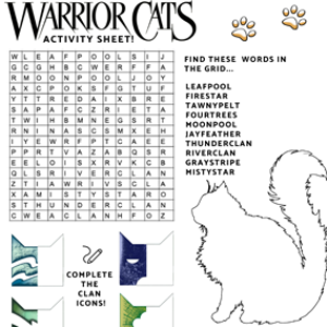 Stuck at home entertain yourselves with warrior cats activity sheets warrior cats