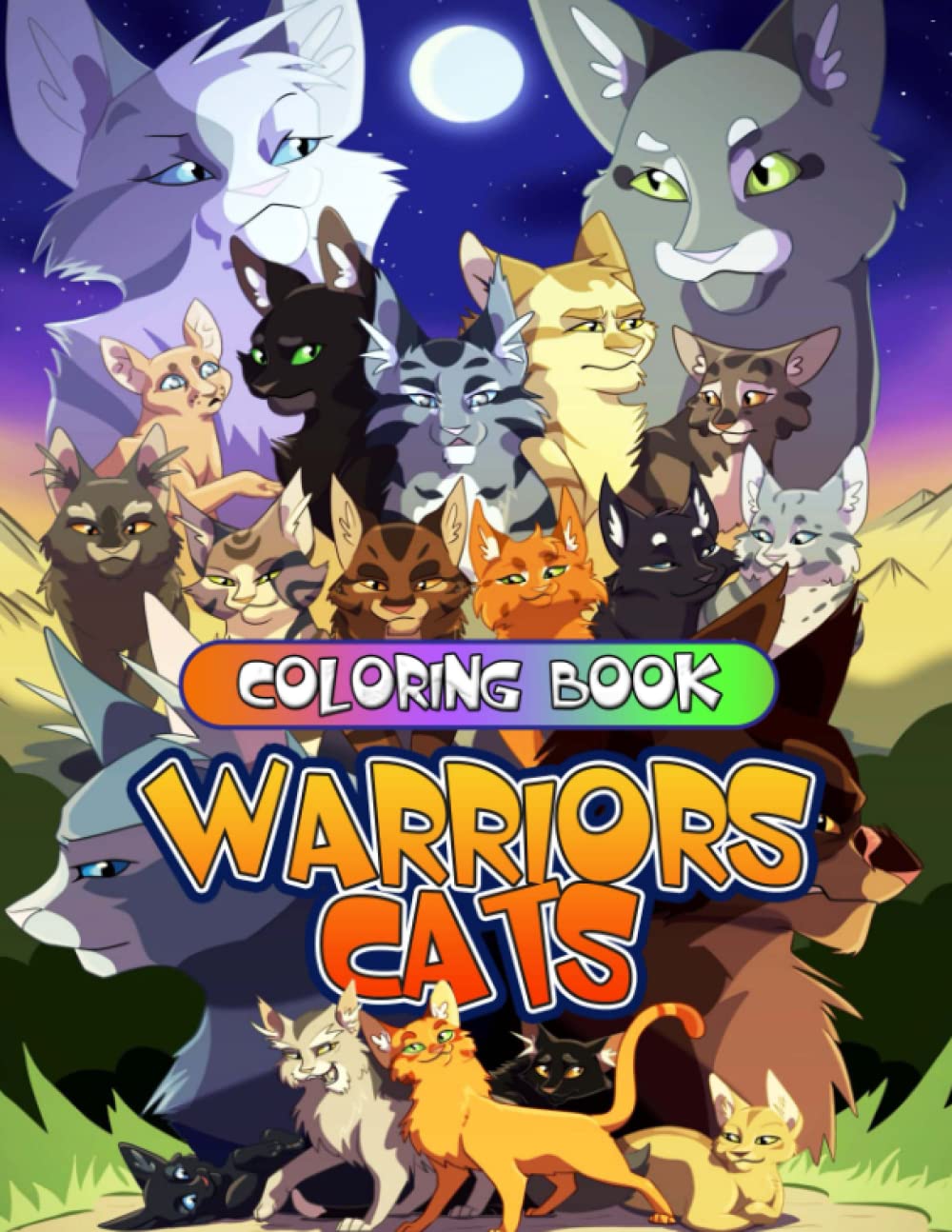 Buy warriors cats colorg book premium illustration pages to color with one sided colorg pages for kids ages