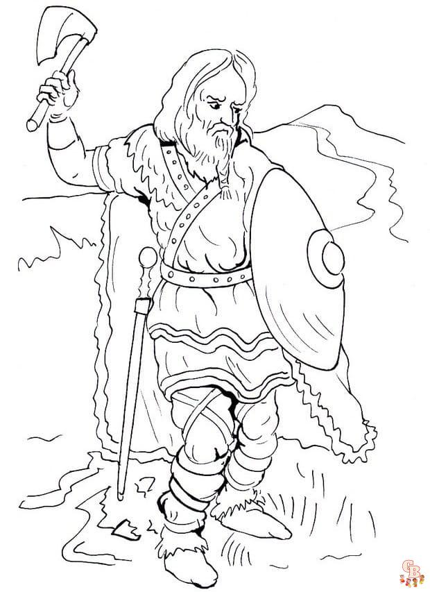 Printable warrior coloring pages free for kids and adults