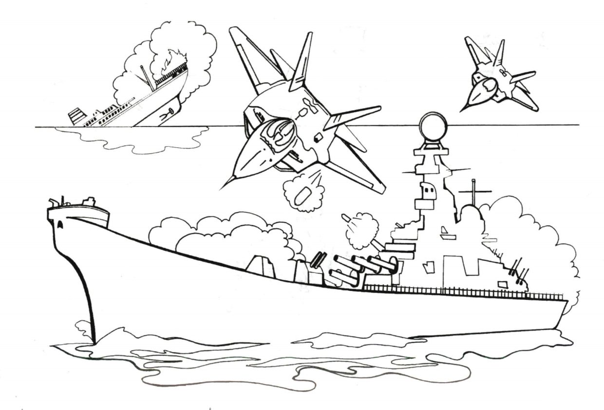 Enjoy free battleship coloring pages for kids on website