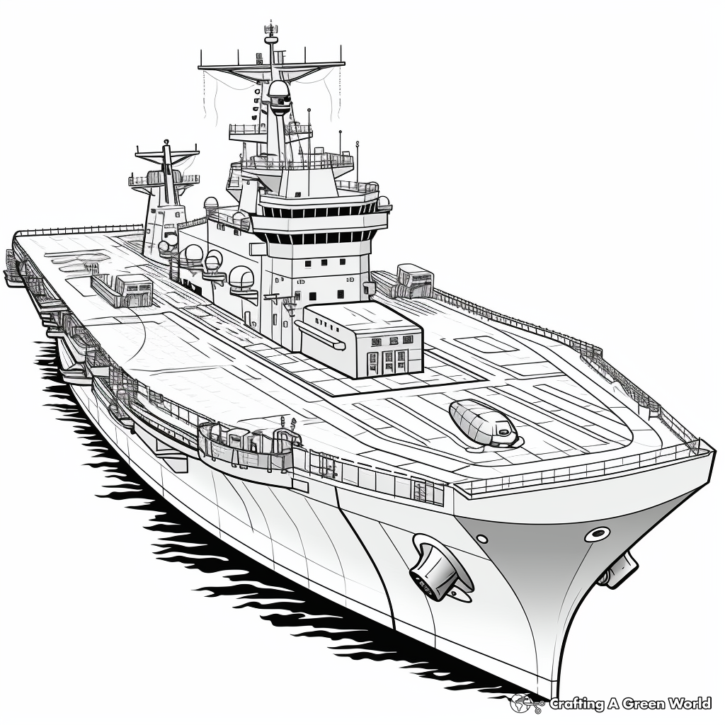 Warship coloring pages printable for free download