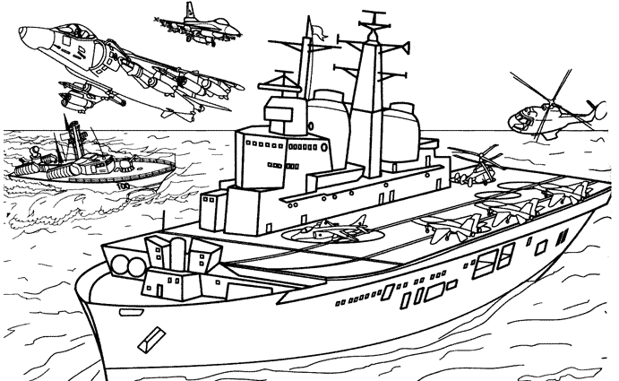 Warship transportation â free printable coloring pages