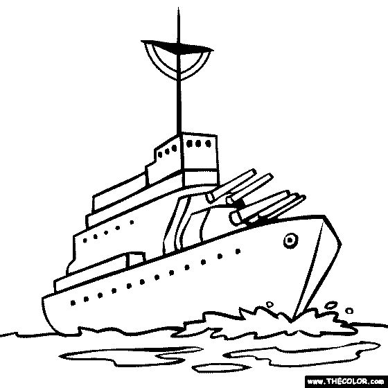 Free coloring page of a battleship color in this picture of a battleship and share it with othersâ coloring pages free coloring pages truck coloring pages