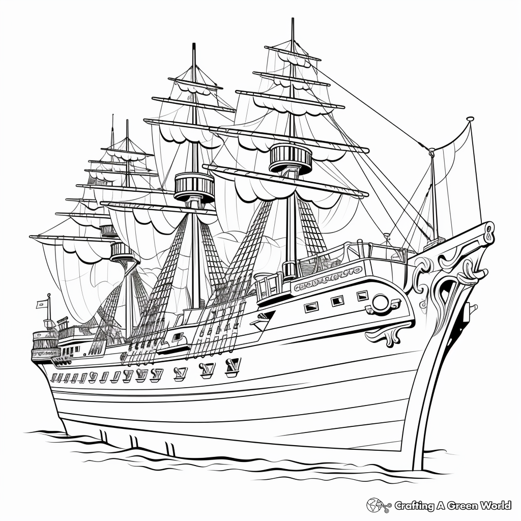 Warship coloring pages