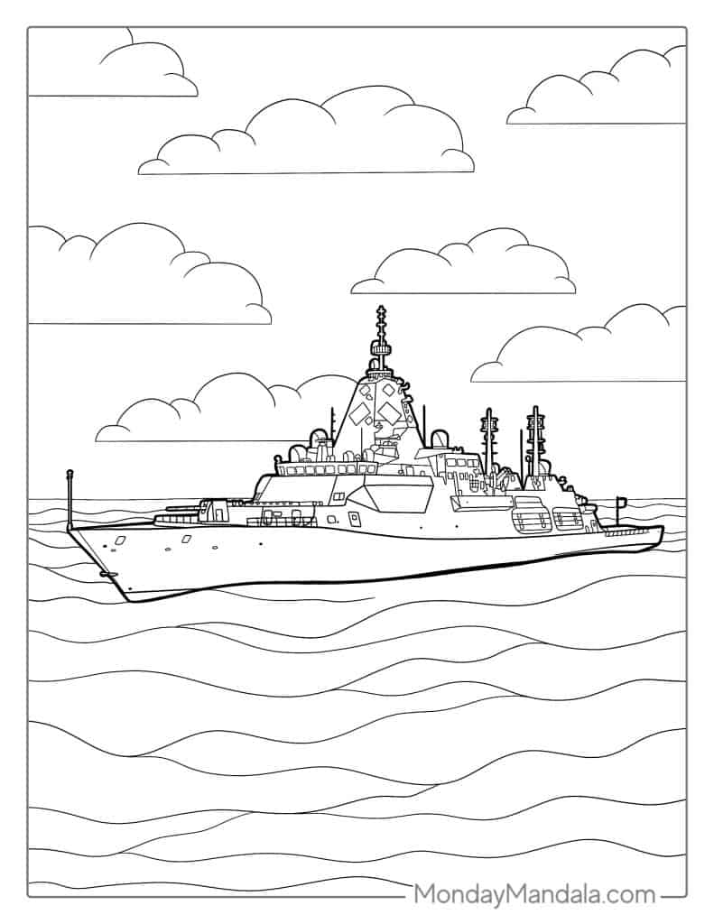 Boat ship coloring pages free pdf printables