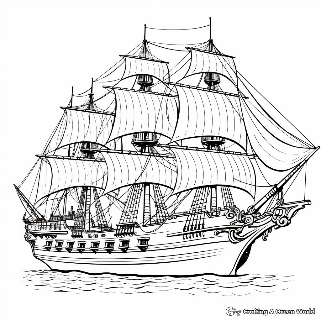 Warship coloring pages