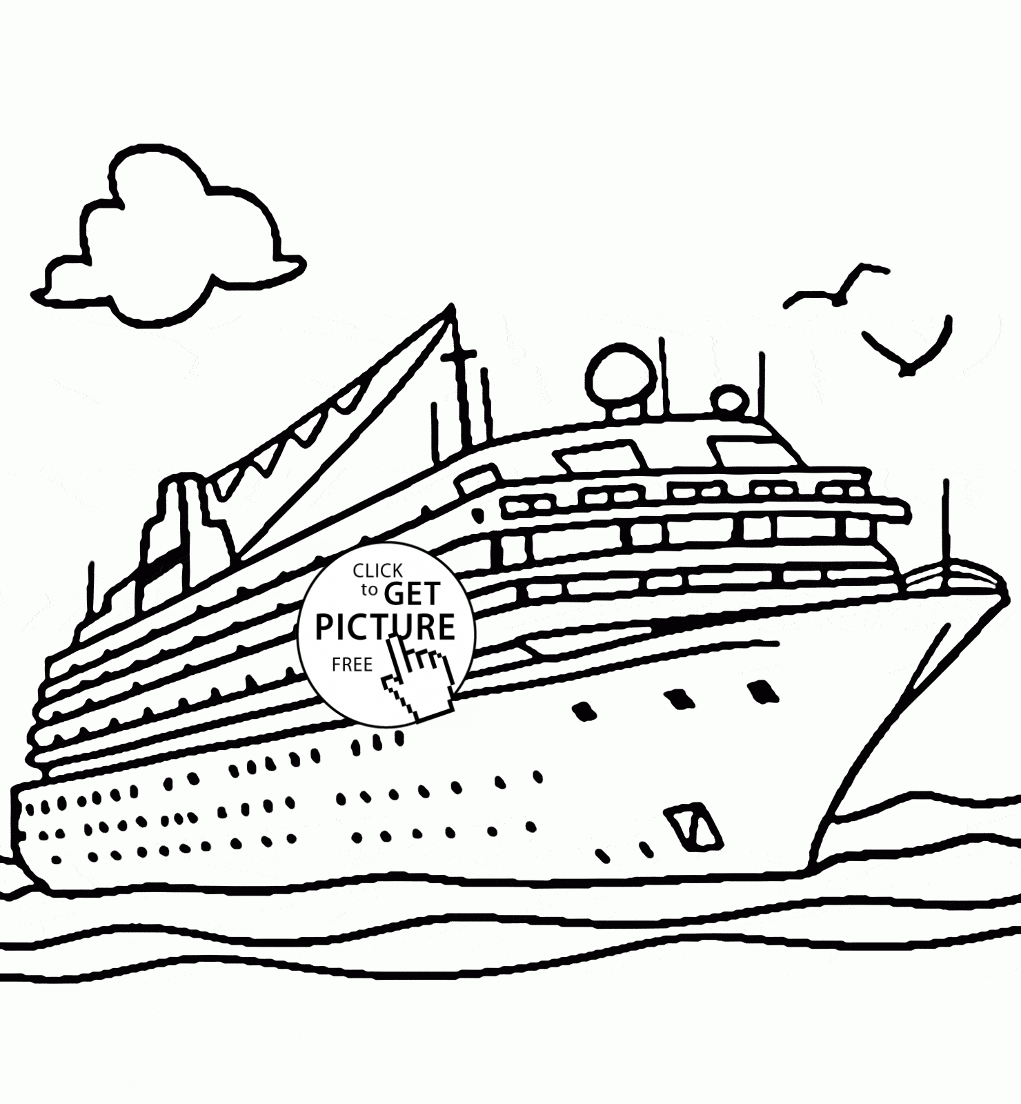 Real cruise ship coloring page for kids transportation coloring pages printables free