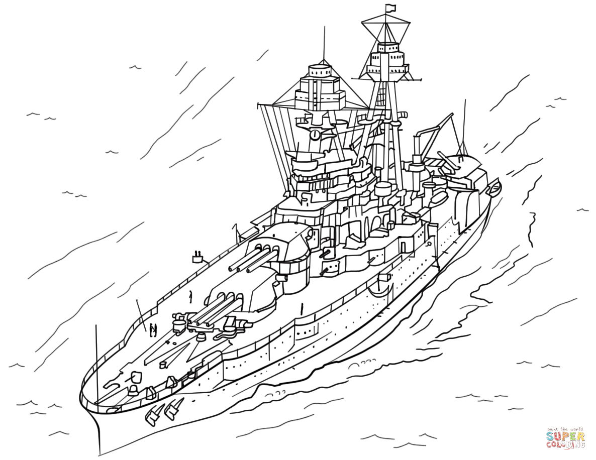 Uss arizona coloring page free printable coloring pages