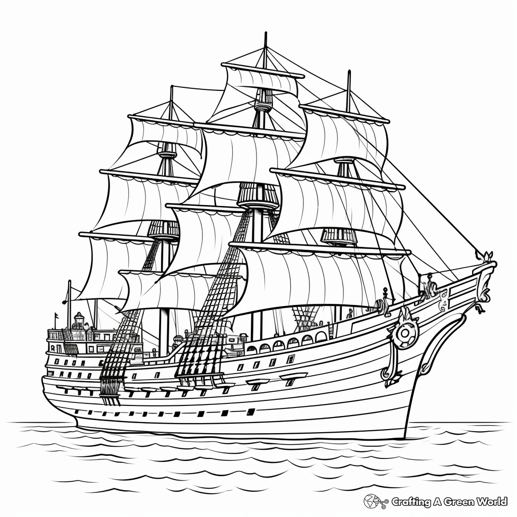 Warship coloring pages