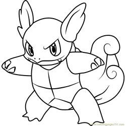Wartortle coloring pages for kids
