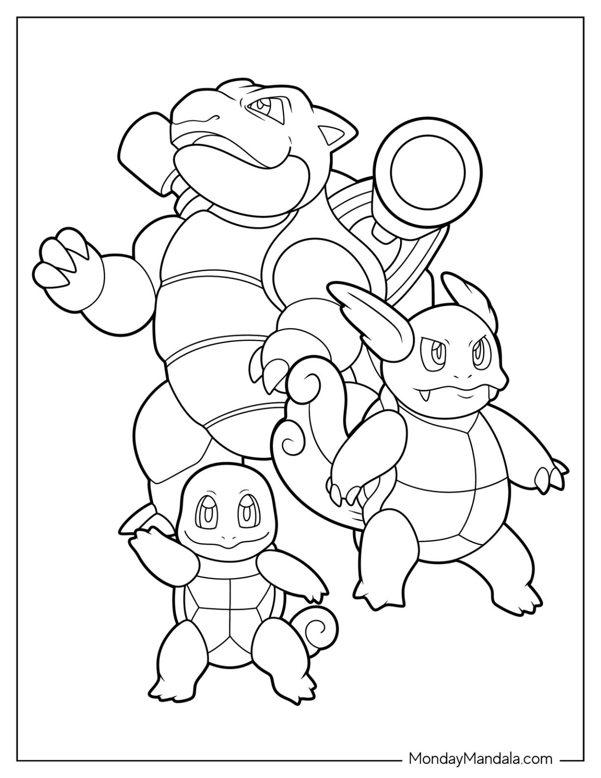 Blastoise coloring pages free pdf printables