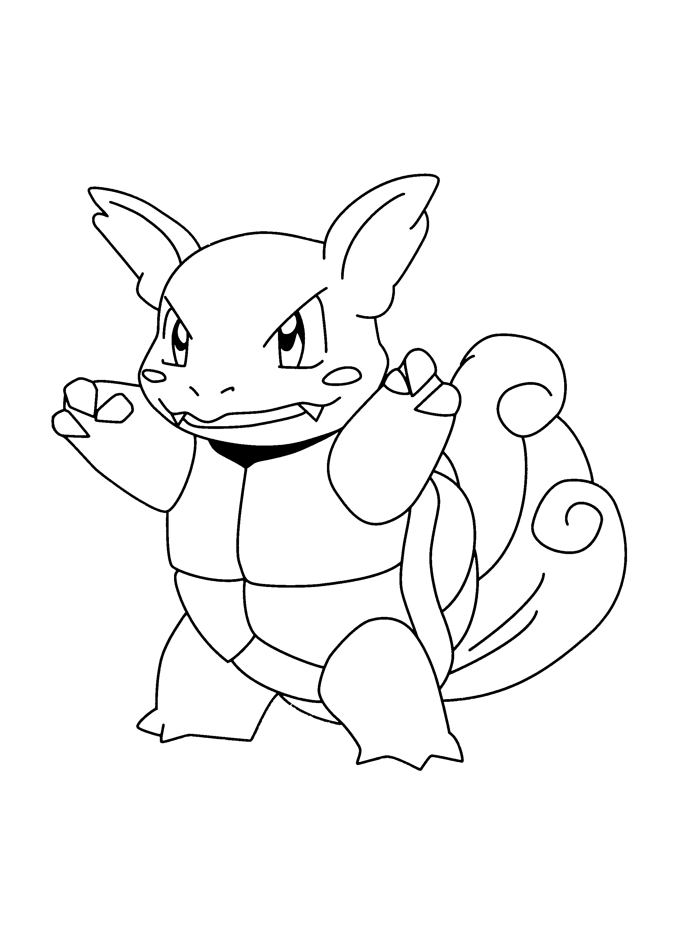 Wartortle colorear pokemon dibujos libro de colores