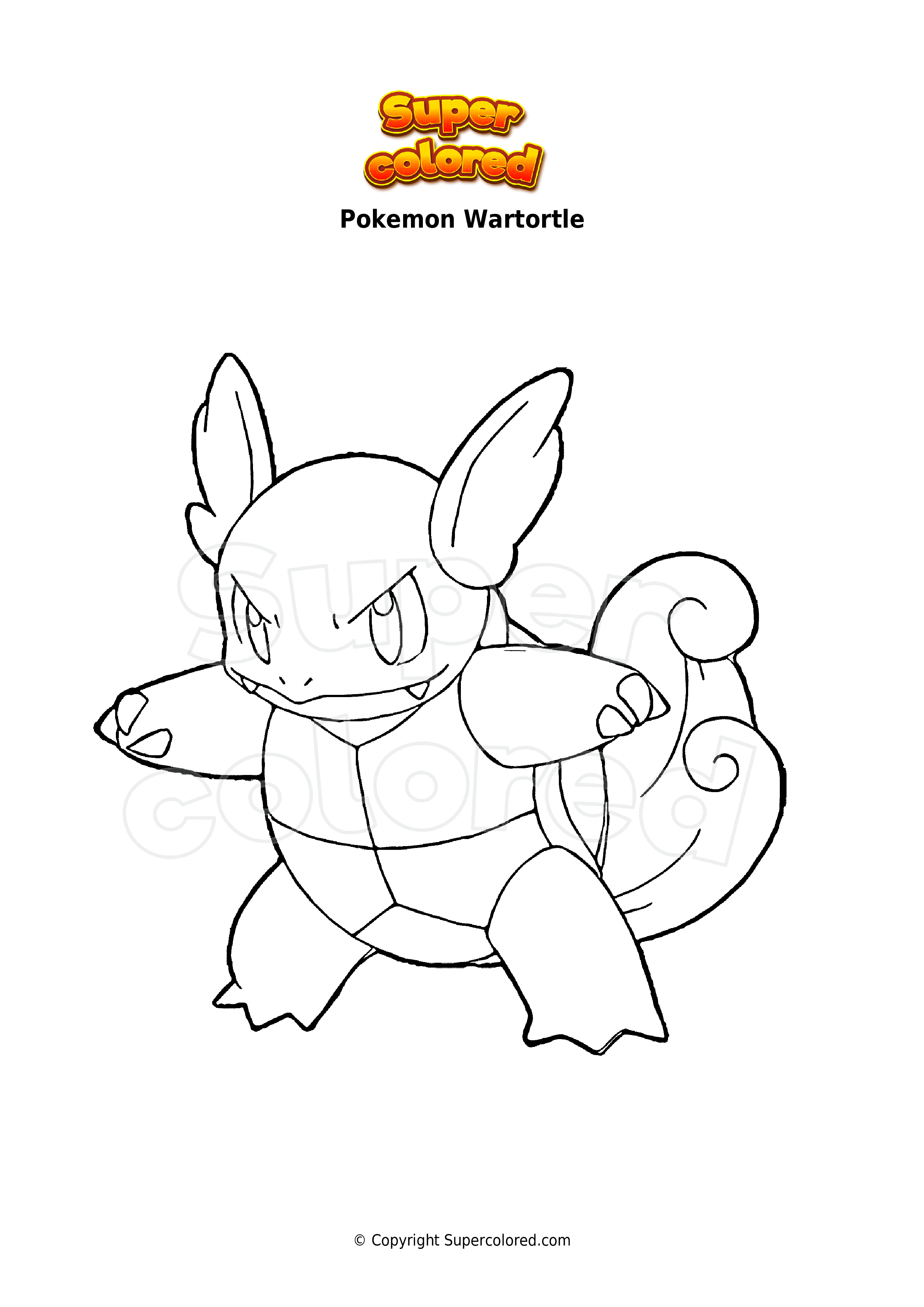 Coloring page pokemon wartortle