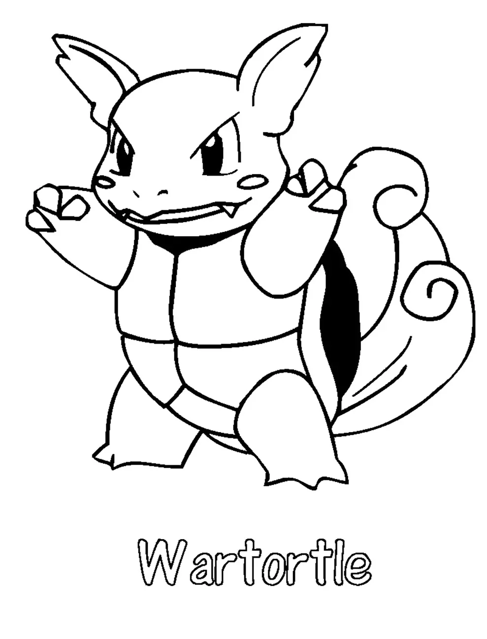 Wartortle coloring page