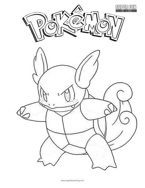 Wartortle pokemon coloring page