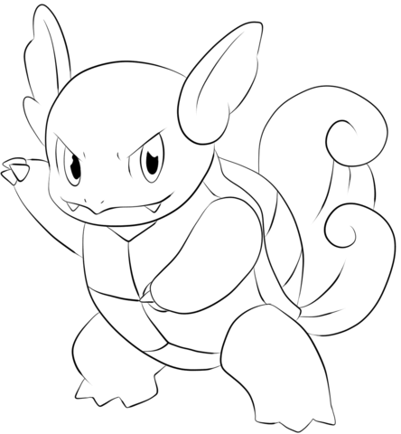 Wartortle coloring page free printable coloring pages