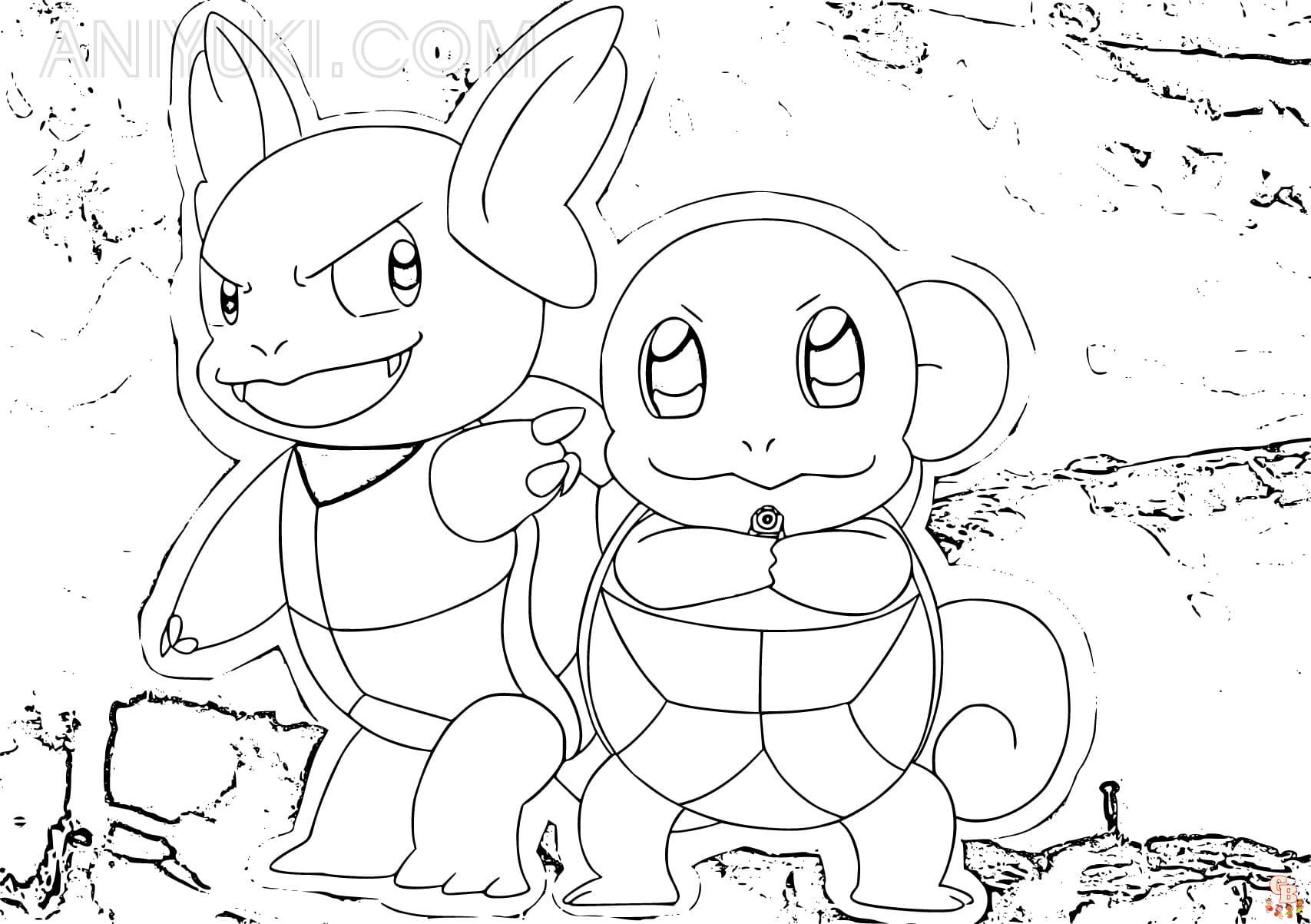 Timer med moro med wartortle coloring pages