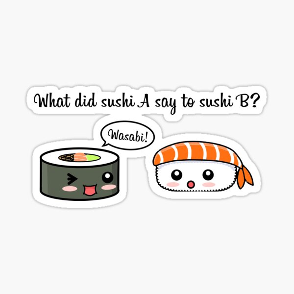 Wasabi joke stickers for sale