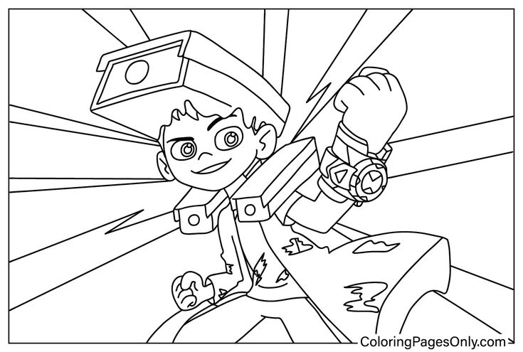 Ben skibidi toilet coloring pages