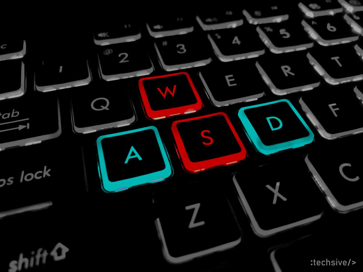 Video gaming t-shirt design - WASD keys used in PC video games. Gamer power  Stock Vector Image & Art - Alamy