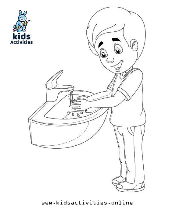 Free hand washing coloring pages for preschoolers â kids activities