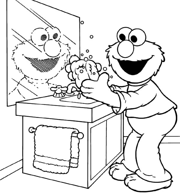 Washing hands coloring pages