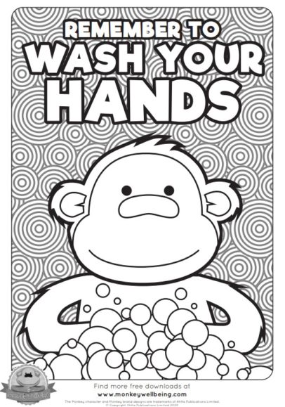 Remember to wash your hands colouring