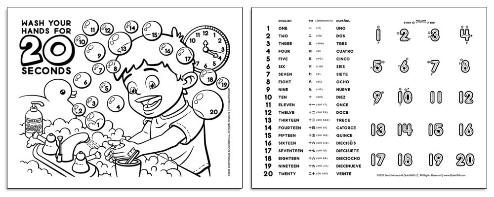 Â âcounting cleanâ coloring activity sheet downloads added