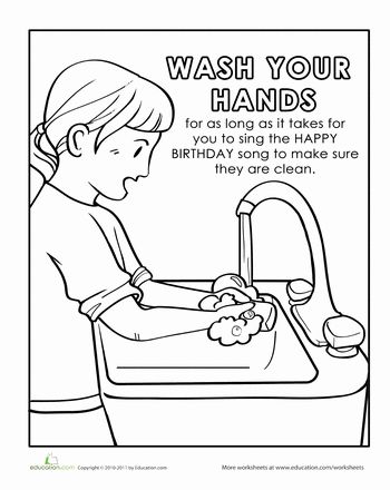 Hand washing worksheet education hygiene lessons kindergarten coloring pages coloring pages for kids