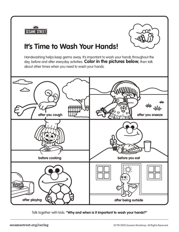 Its time to wash your hands kids coloringâ kids for parents