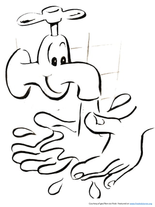 Wash your hands coloring pages ppt