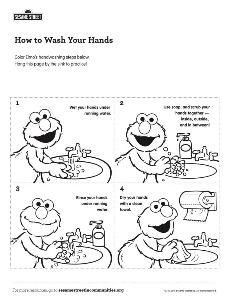 Step by step handwashing with elmo kidsâ kids for parents