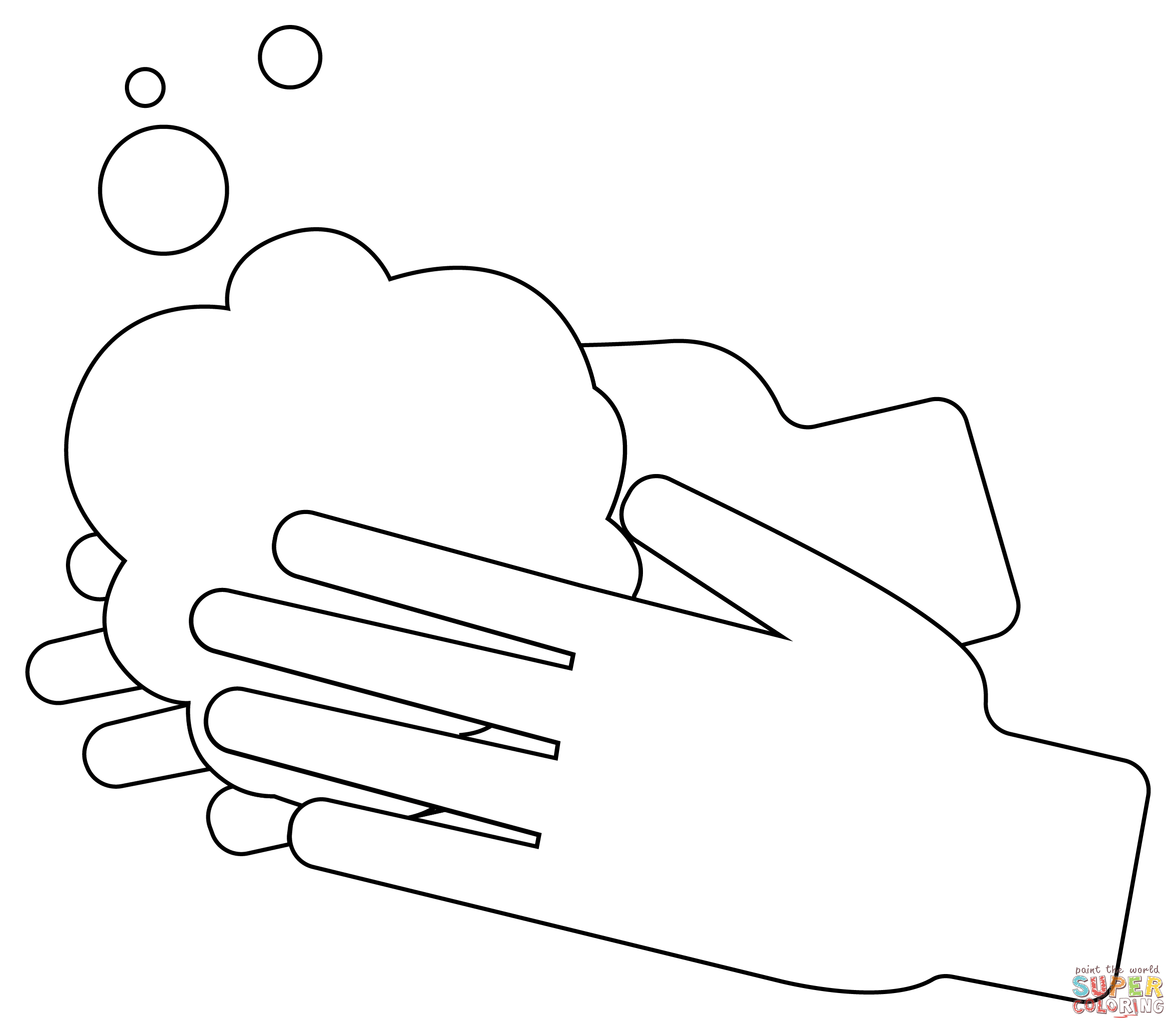 Hand washing coloring page free printable coloring pages