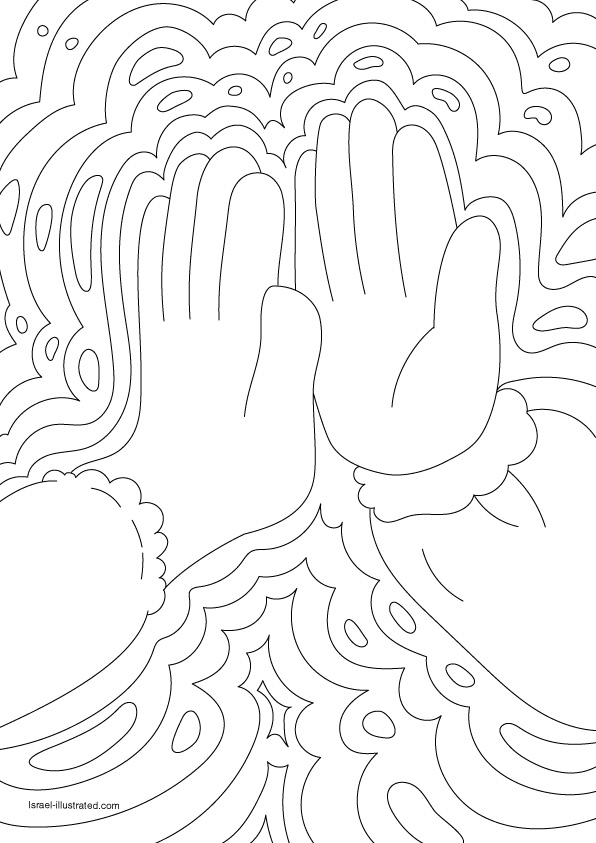 Hand washing coloring pages