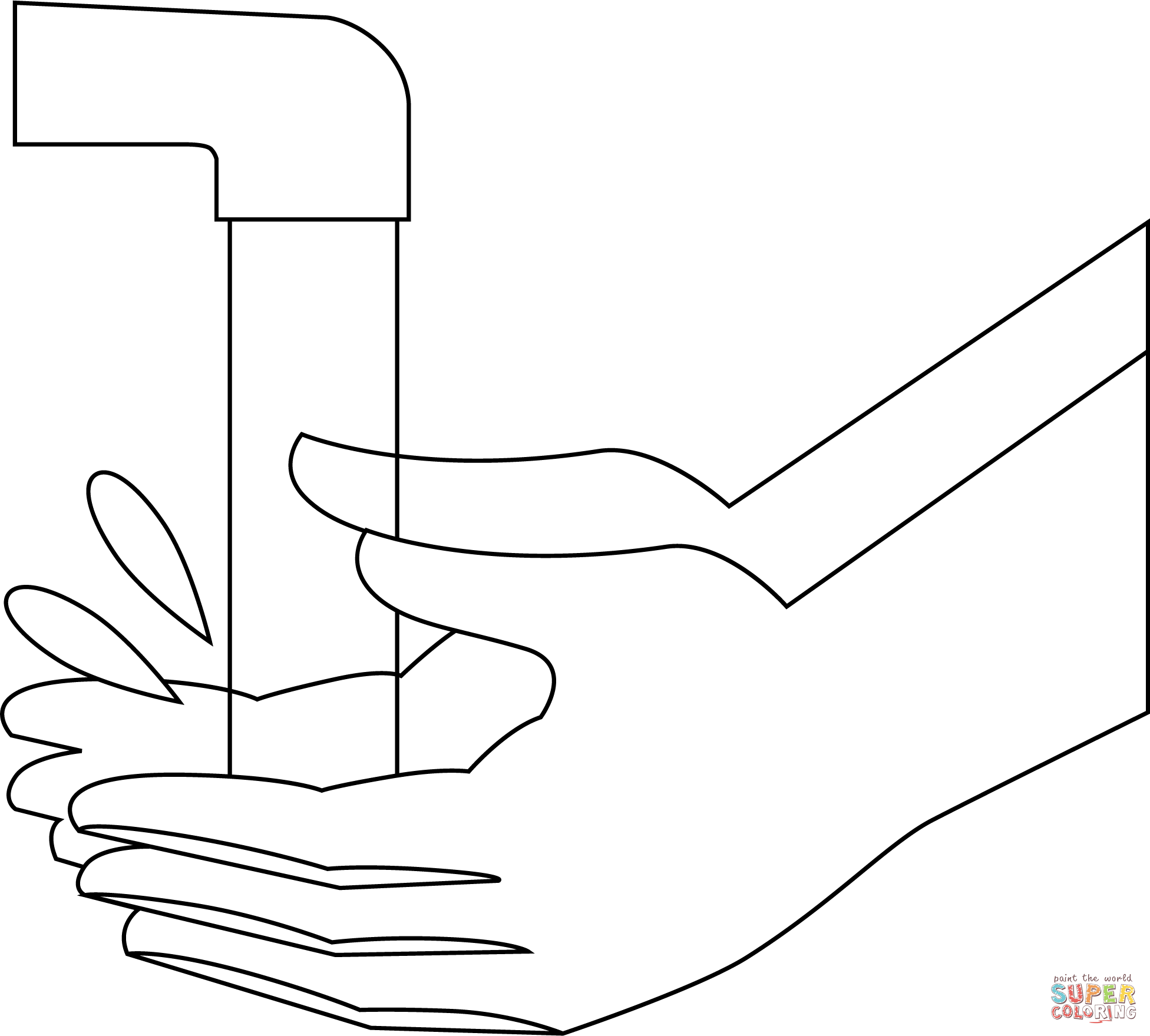 Hand washing coloring page free printable coloring pages