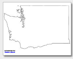 Printable washington maps state outline county cities