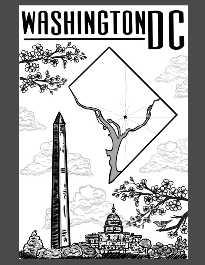 Washington dc coloring pages