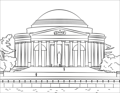 Jefferson memorial coloring page free printable coloring pages