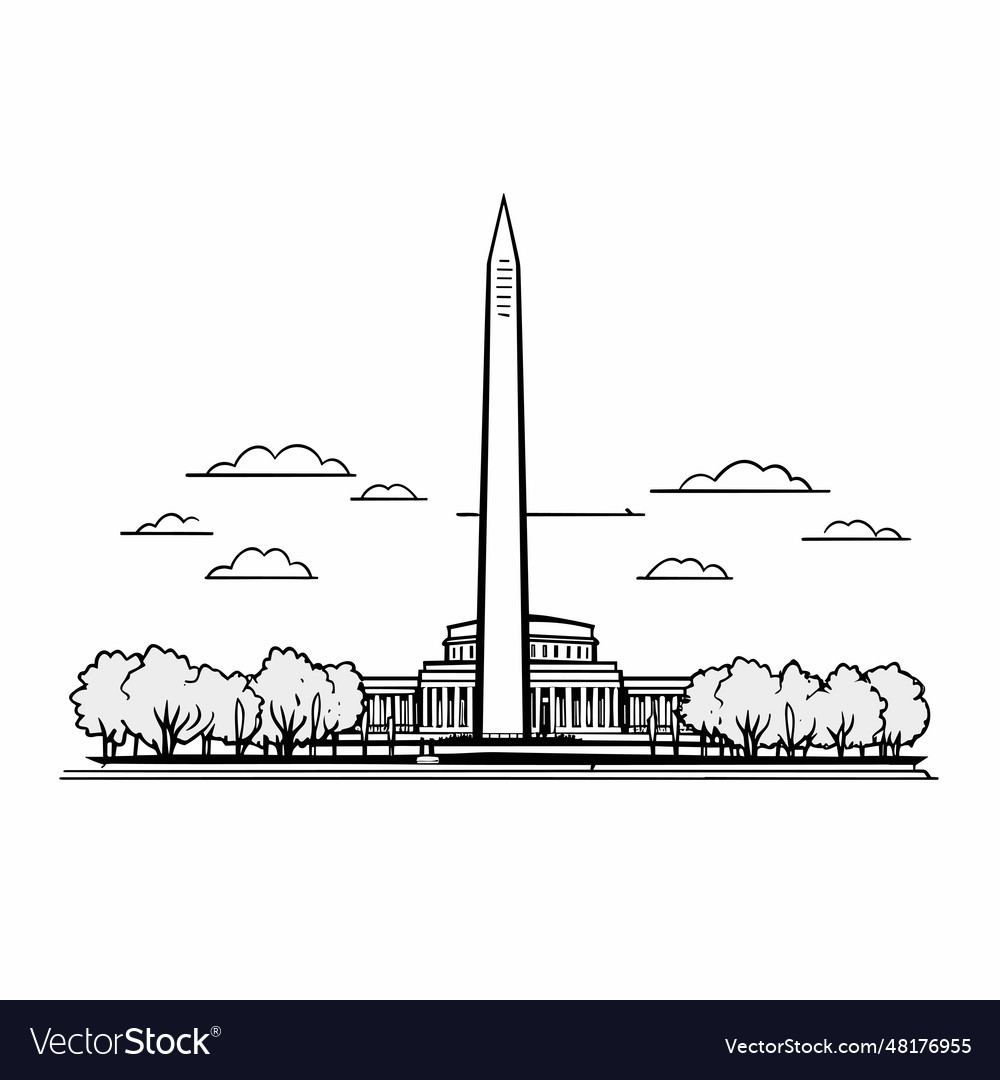 Washington monument royalty free vector image