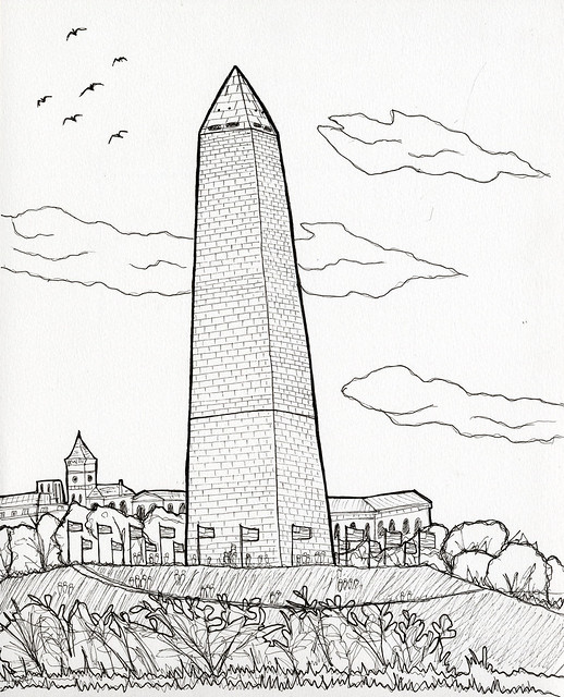 Washington monument sketching after work and i got the atâ