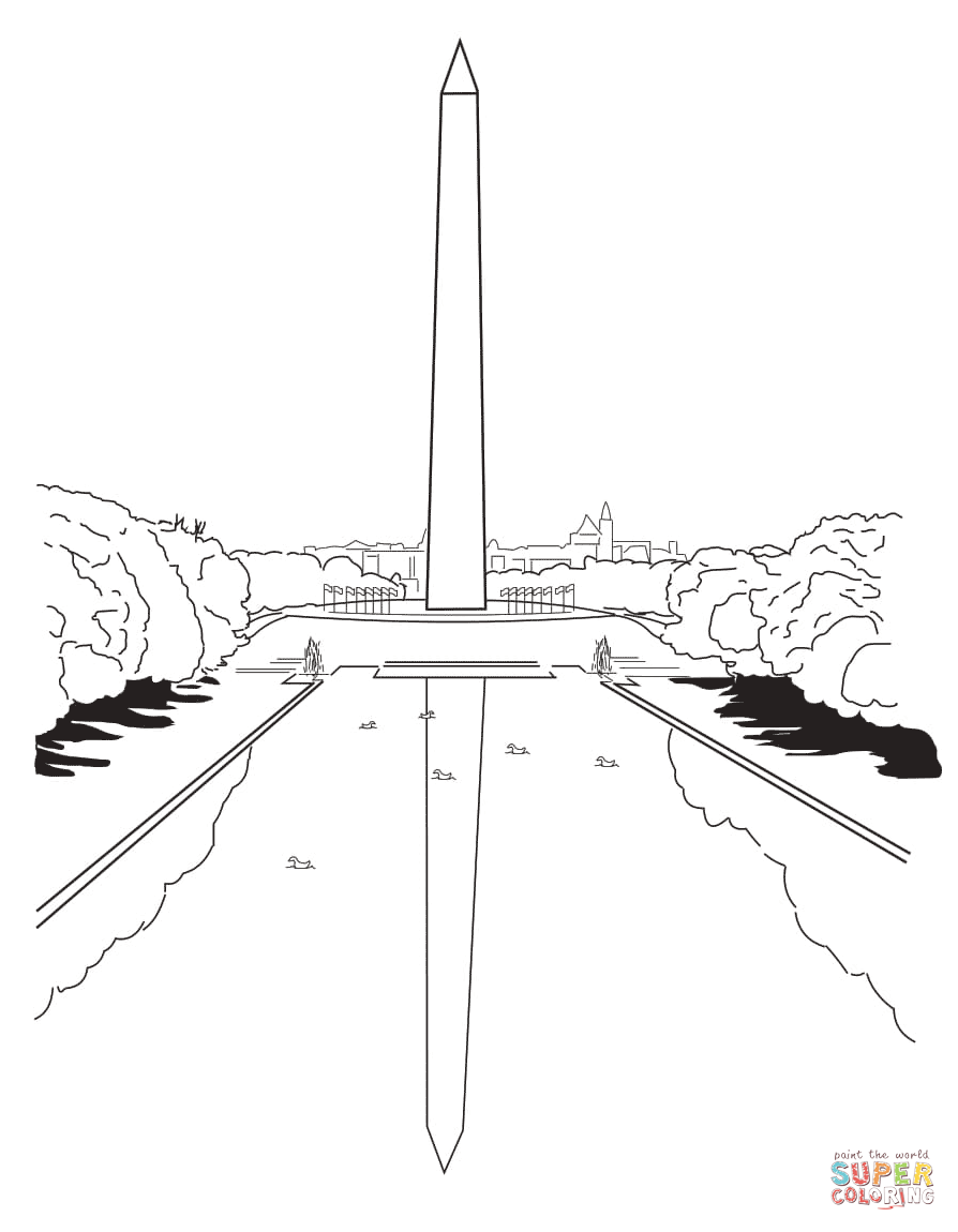 Washington monument coloring page free printable coloring pages
